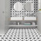 Alwayspon 12Pcs 30x30cm Black Polar Star Thickened Peel and Stick Vinyl Floor Tiles Sticker, Self-Adhesive Waterproof Backsplash Sticker Wall Tile Transfer Stickers for Kitchen Bathroom