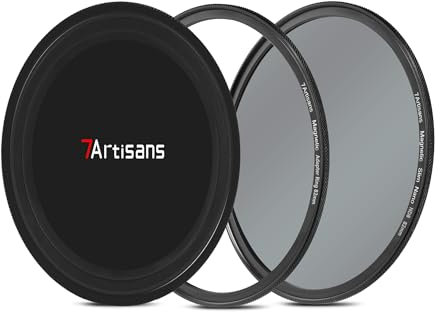 7artisans Filtro Nano Magnético Filtro UV Filtro de Reducción de Luz ND/Filtro de Polarización CPL/Filtro de Degradado GND/Filtro de Fotografía de Retrato Black Mist 1/4 Adecuado para Lentes(77mm ND8)