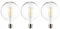 Müller-Licht 3 x LED Filament Leuchtmittel G125 Retro Globe 7W = 60W E27 klar 806lm warmweiß 2700K Ra>90