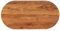 vidaXL Tischplatte, Holzplatte Holztischplatte Oval, Möbelplatte Platte für Beistelltisch Bartisch, Massivholzplatte Schreibtischplatte Ersatzplatte, 100x50x2,5cm Massivholz Akazie