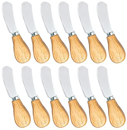 Pavewood 12 Teiliges KäSe Streicher Butter Streichmesser mit, Sandwich Frisch KäSe Kuchen WüRz Messer Set, 4,9