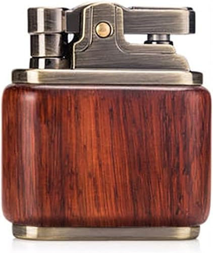 Briquet à kérosène Vintage, Huile, Essence, Bois, meules, Noyau en Laiton, Allume-Cigare, Gadget, feu à Essence, Bois de Rose
