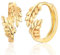 Ohrringe Silber 925 Gold Kleine Creolen Weizenähresform Schmuck Geschenk für Damen Frauen Mädchen