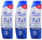 3 x Head & Shoulders 7In1 Advanced Multi Action Anti Schuppen Shampoo je 250ml