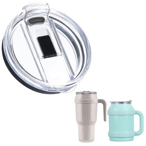 crayBG Replacement Lids Compatible With Reduce 50 oz & 40 oz Tumbler, Leak-Proof, Perfect Fit, BPA-Free Plastic, Transparent