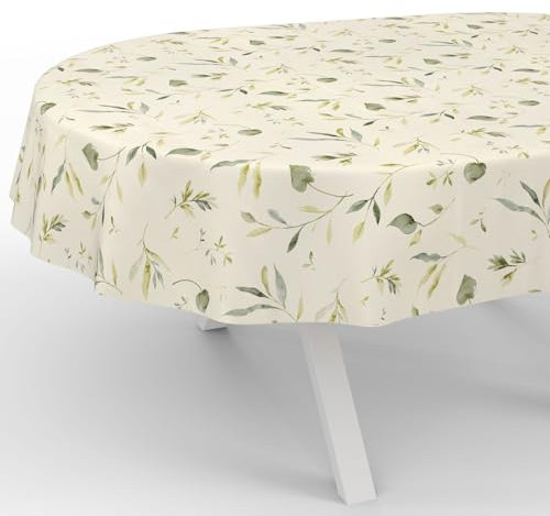 Wachstuchtischdecke Wachstischdecke Wachstuch Tischdecke abwaschbar Gartentischdecke Wasserabweisend Oval 240x140cm Schnittkante Canada Floral