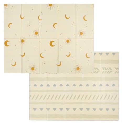 Relaxdays Spielmatte, Faltbare Kindermatte, schadstofffrei, 200 x 150 cm, XPE-Schaumstoffmatte, Krabbelmatte Baby, bunt