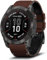 LanQii 22mm QuickFit Cinturino per Garmin Tactix 8 47mm/Descent G2/G1 Solar/Epix (Gen 2)/Epix, Pelle+Silicone Cinturino per Garmin Fenix E 47mm/Fenix 8 47mm/7 Pro/7/6/6 Pro/5/5 Plus - Caffè