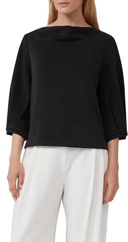 s.Oliver Weiches Sweatshirt aus Scuba mit Wasserfall-Ausschnitt