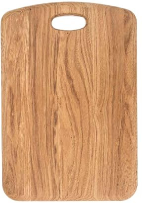 Schneidebrett Holz Holzbrett Küche Holzschneidebrett Küchenzubehör Groß und Klein Brotbretter und Servierbretter Wooden Cutting Board (Eiche mit Griff, 28x20x2cm)