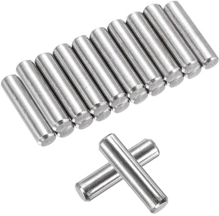 QUARKZMAN 25 Stück 5mm x 20mm Regalbodenträger, Regalstifte Zylinderstift, Verstellbare Regalbodenhalter Bodenträger Edelstahl Silber (0,19 x 0,78 Zoll)