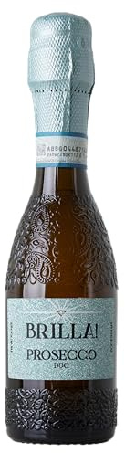 Brilla! Prosecco DOC Extra Dry – Italian Sparkling Wine – 200 ml Bottle – 11% Vol – Fresh, Lively and Brilliant (Pack of 6)