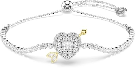 Swarovski Idyllia Kollektion Armband, Gemischte Schliffe, Herz mit Pfeil, Weiß