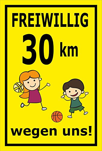 Melis Folienwerkstatt S00040-010-C - Adesivo con Scritta Freiwilllig 30 km/h