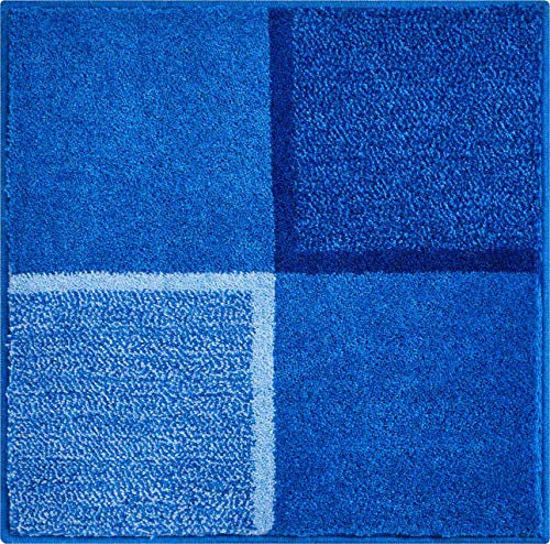 Grund DIVISO Badteppich, 100% Polyacryl, sehr weich, Blau, 60 x 60 cm