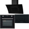 SIA 60cm Electric Single Oven, 5 Zone Induction Hob And 90cm Curved Angled Hood