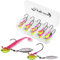 Dovesun Jig Spinner Set mit 10 Stück 7g(1/4oz) Bunte Jigköpfe mit Weidenklinge und Unterspin Angelzubehör