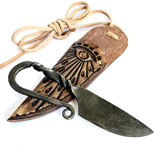 Toferner Beautiful Product - Cuchillo forjado a mano - Funda de piel auténtica hecha a mano - Hoja endurecida