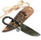 TOFERNER Coltello Coltello da caccia a lama fissa in acciaio - Forgiato a mano - Lama appuntita ultra affilata - Fodero in vera pelle incluso