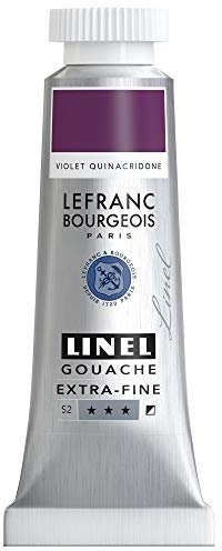 Lefranc Bourgeois Linel Gouache Extra-Fine Colore: guazzo, Violetto Quinacridone, 14 ml, 14 unità