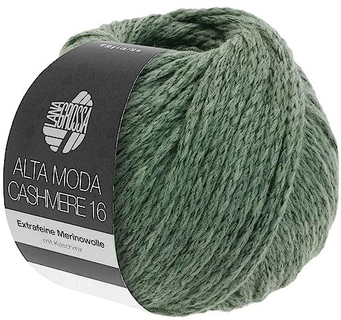 LANA GROSSA Alta Moda Cashmere 16 | Feinste 16 Mikron Merinowolle mit Kaschmiranteil | Handstrickgarn aus 78% Schurwolle (Merino) 12% Kaschmir & 10% Polyamid (Nylon) | 50g zum Stricken | 110m Garn 45