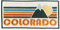 Colorado Aufnäher zum Aufnähen, Motiv: Berge, Retro, 100% Stickerei, Colorado (4 x 2 Zoll)