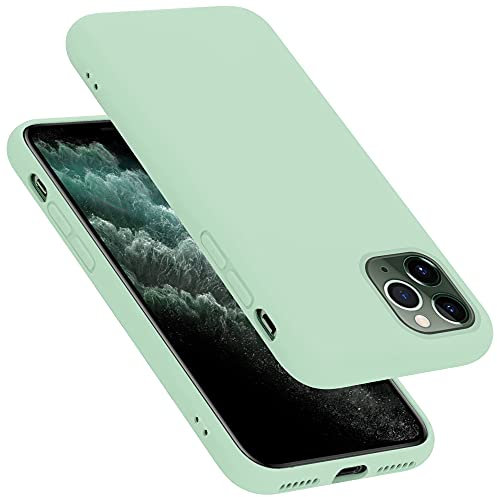 Cadorabo Custodia Compatibile con Apple iPhone 11 PRO Max in Liquid Verde Chiaro - Morbida Cover Protettiva Sottile di Silicone TPU con Bordo Protezione - Ultra Slim Case Antiurto Back Bumper Guscio