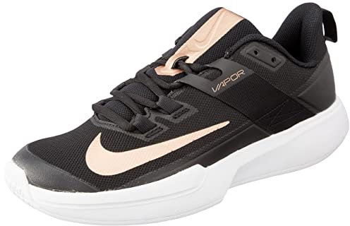 Nike Women's Hard Court Tennis Shoe Nikecourt Vapor Lite, Black/MTLC Red Bronze-White, DC3431-033, 38.5 EU (7.5 US)