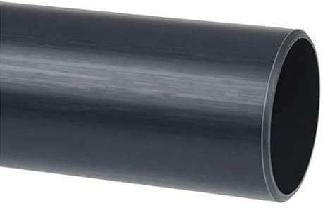 PVC Druckrohr Grau Ø40mm | 1000mm Lang | Wandstärke: 1,9 mm | PVC Rohr für Poolverrohrung | (Ø40mm | 1000mm Lang)