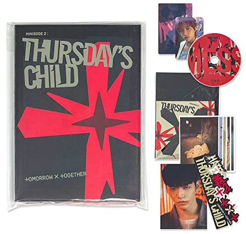 TXT - [MINISODE 2 : Thursday's Child] (MESS Ver.) Photo Book + CD + Lyric Card Set + Photo Card + Stickers + Post Card + Lenticular Card + LOGO Paper Toy + Poster