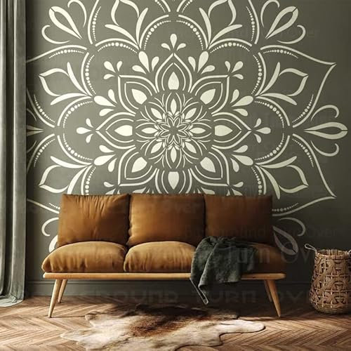 150cm Huge Giant Mandala Henna Indian Arabic Ethnic Round Flower Lotus Schablone Für Wände Große Mandala Farbe Große Schablonen Dekoration Rahmen Möbel Muster Die Samen Dekor Bodenbelag Wand