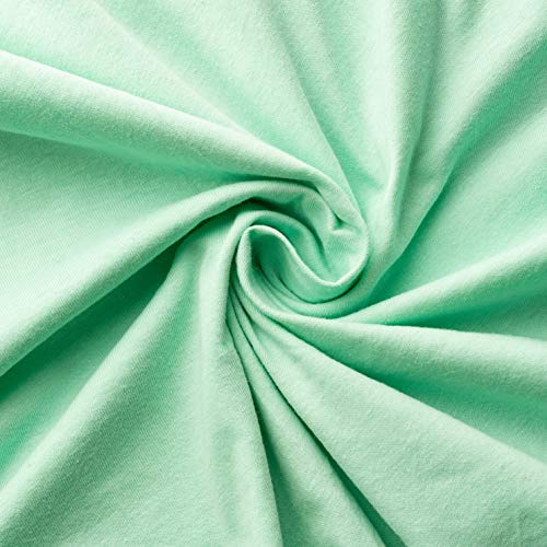 VelvetHome Spannbettlaken 200x200 cm Jersey 100% Baumwolle, Minze | Spannbetttuch 200x200 für Matratzen & Topper bis 25 cm, gekämmte Baumwolle, OEKO-TEX, weich atmungsaktiv bügelfrei elastisch