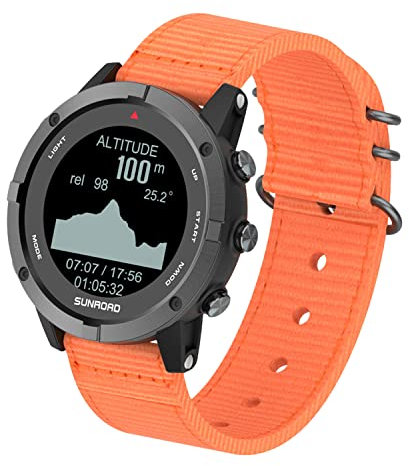 Lixada GPS Sportuhren Fitness Tracker Armbanduhr mit Pulsmesser 100M Wasserdicht zum Laufen Schwimmen Radfahren Klettern