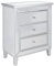 Beliani Verspiegelte Kommode mit 3 Schubladen, Sideboard, Kristallknopf Glamour Silber Breves