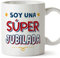 MUGFFINS Tazas para JUBILADA mujer - En Español - Soy Súper - 11 oz / 330 ml - Regalo original y divertido