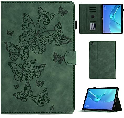 CASAFUNY Custodia Cover per Huawei MediaPad M5 /M5 PRO 10.8 Pollici 2018 Copertura protettiva con Supporto e Auto Svegliati/Sonno Cover per Huawei Mediapad M5/M5 Pro, Verde
