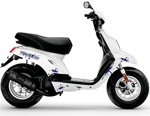 DualColorStampe Sticker Motorrad Aufkleber kompatibel mit Yamaha BOOSTER MBK Deezer TECNOLOGY DX-SX Zubehör Farbe wählbar COD.M0286 (Blau)