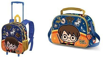 Harry Potter Crest 3D Kleiner Trolley-Rucksack + Frühstückstasche