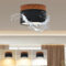 UR422 Deckenlampe Aufputz LED Deckenspot Aufbauspot - Shwarz IP65 Badezimmer Holz Deckenleuchte Flach Dimmbar 12W 1100LM 3000K-6000K 230V Aufbauleuchte Spots Lampe für Flur, Aluminium Rund, Ø11cm