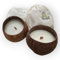 Sojawachs Duftkerze Kokosnuss - Aromakerze in einer halbierten Kokosnuss - Parafinfreie Kerze mit Sisalring als Halter für die Kokosnuss (Coconut Limes)