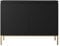 Selsey Kommode Schrank Aufbewahrungsschrank 100 cm 2 Türen 4 Fächer Schwarz Goldene Beine Bemmi