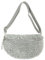 OBC Made in Italy Damen Teddyfell Tasche Plüsch Bauchtasche Hüfttasche Schultertasche Bodybag Umhängetasche Crossbody Teddyplüsch Handytasche Crossbag Gürteltasche Wintertasche Lammfell-Optik Grau