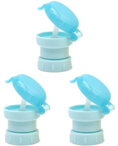 ifundom 3pcs Spill Bottle Caps Silicone Bottle Tops with Straw Lid Beverages Beverage Drink Spill-Proof Straw Cap
