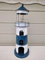 Arinosa Laterne Leuchtturm Metall Blau Windlicht D14xH39,5cm