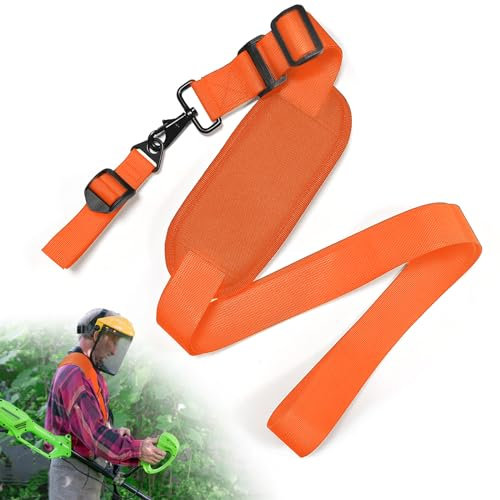yuejuhe Cinghia per Decespugliatore a Tracolla, Cinta Regolabili per Imbracatura per Rifinitore, Spalla per Tosaerba, Trimmer, Falciatrice, Tagliaerba (Arancione)
