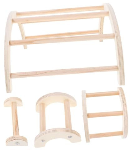 Levemolo 4pcs Wooden Chicken Perch Stand Chicken Ladder for Hens Roosting Training Safe Outdoor Birds Standing Rod for Parrots Budgies and Similar-sized Birds