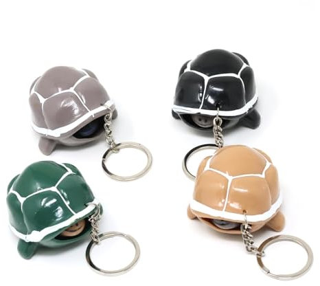 JUNBAOYYDS Animal Squeeze Schlüsselbund Turtle Telescopic Head Fidget Toy Mini Stress Relief Toy, Silikon Schlüsselbund Toys, Autismus Stress Relieving Schlüsselanhänger Spielzeug