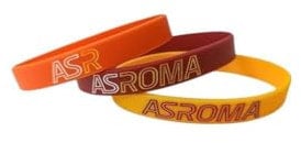Tris bracciali compatibili con Roma silicone adulto Rosso UNICA