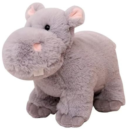 champracer Nilpferd Kuscheltier Hippo Stofftier Nilpferd Plüsch Spielzeug Weiche Flauschige Kissen für Kinder & Erwachsene Geschenke Kinder Mädchen (25 cm,Grau)