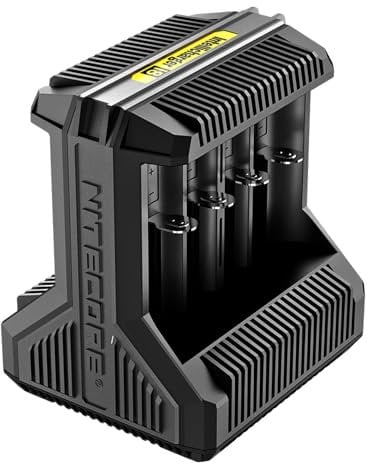 I8 Charger for NITECORE - 8-Bay Intelligent Charger, Overcharge and Discharge and Reverse Polarity Protection, Stops Charging Automatically, 2A Quick Charging, Active Current Distribution, No Nicotine